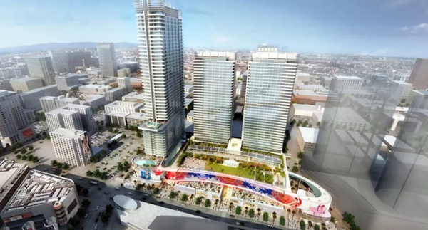 三思3500平方米戶(hu)外LED屏在美國西岸再造一箇(ge)“時